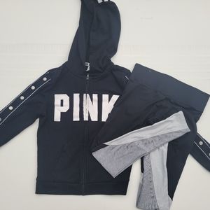 Victoria’s Secret pink sweatshirts and Yoga tight Sz S.